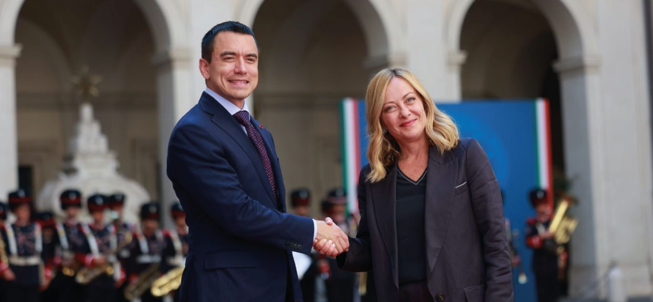 Presidente Noboa mantuvo reuniones bilaterales con las máximas autoridades de la política italiana